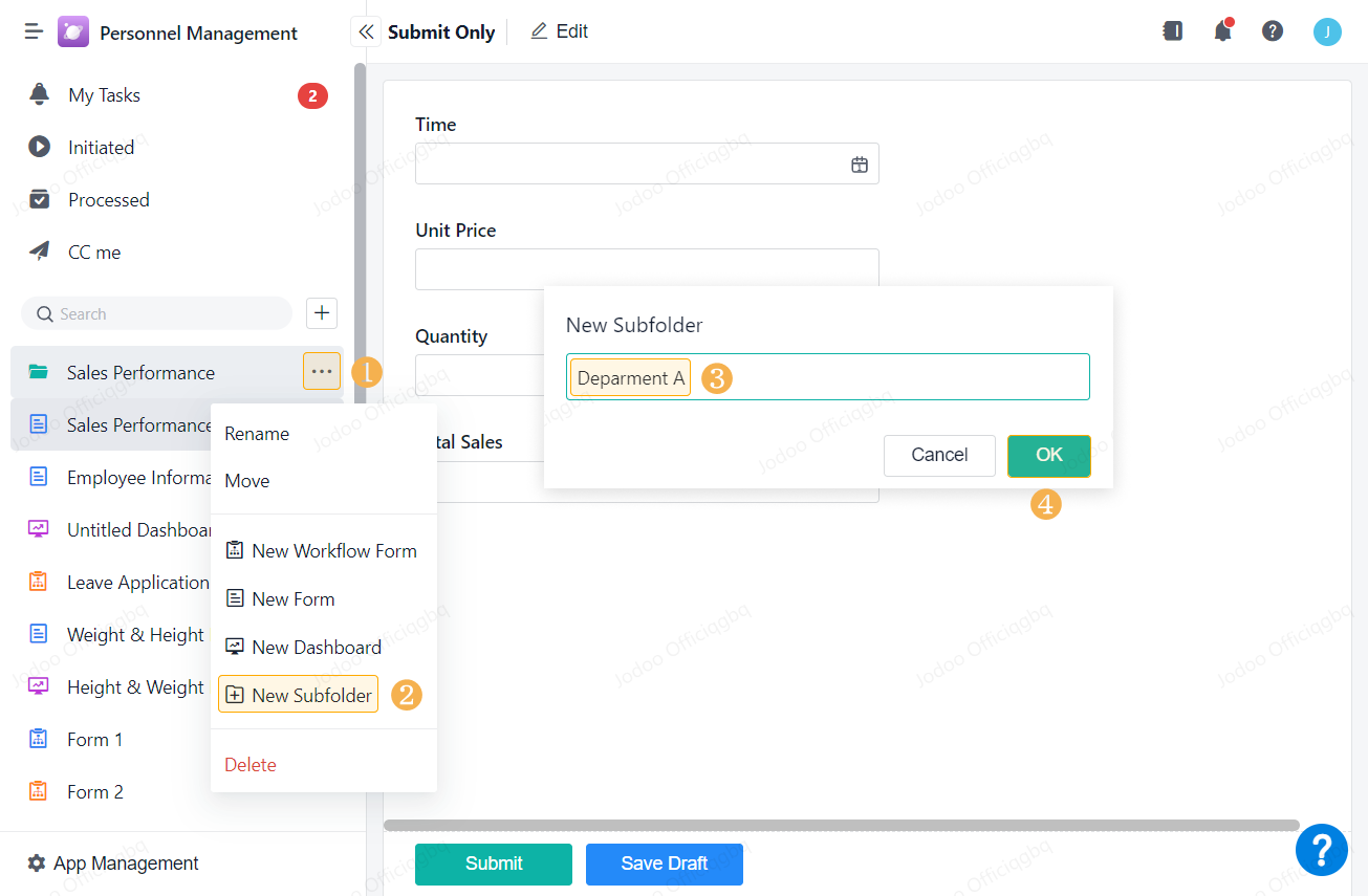 Basic Settings for Forms and Dashboards Jodoo Documents