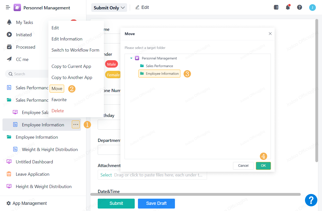 Basic Settings for Forms and Dashboards Jodoo Documents