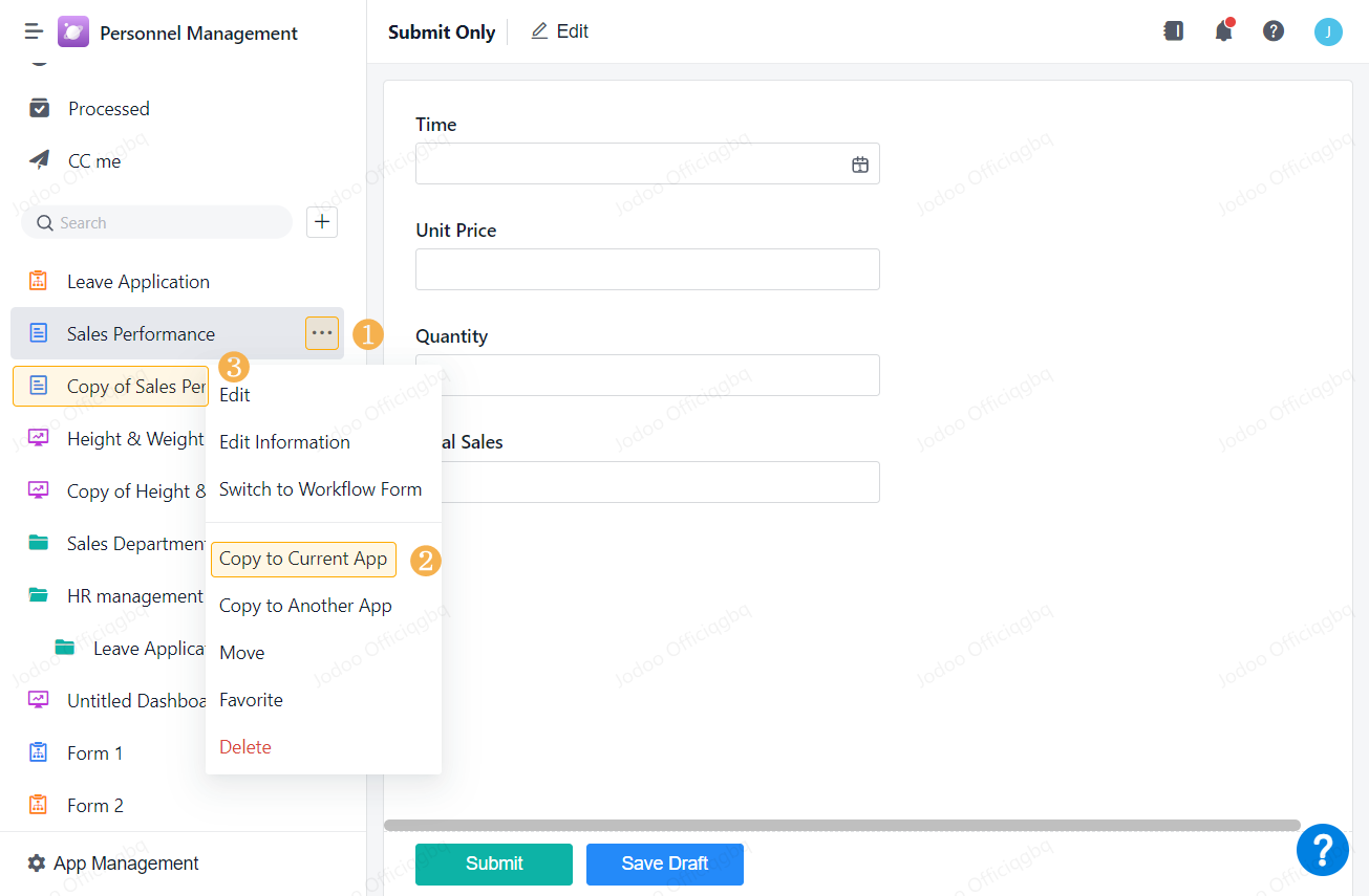Basic Settings for Forms and Dashboards Jodoo Documents