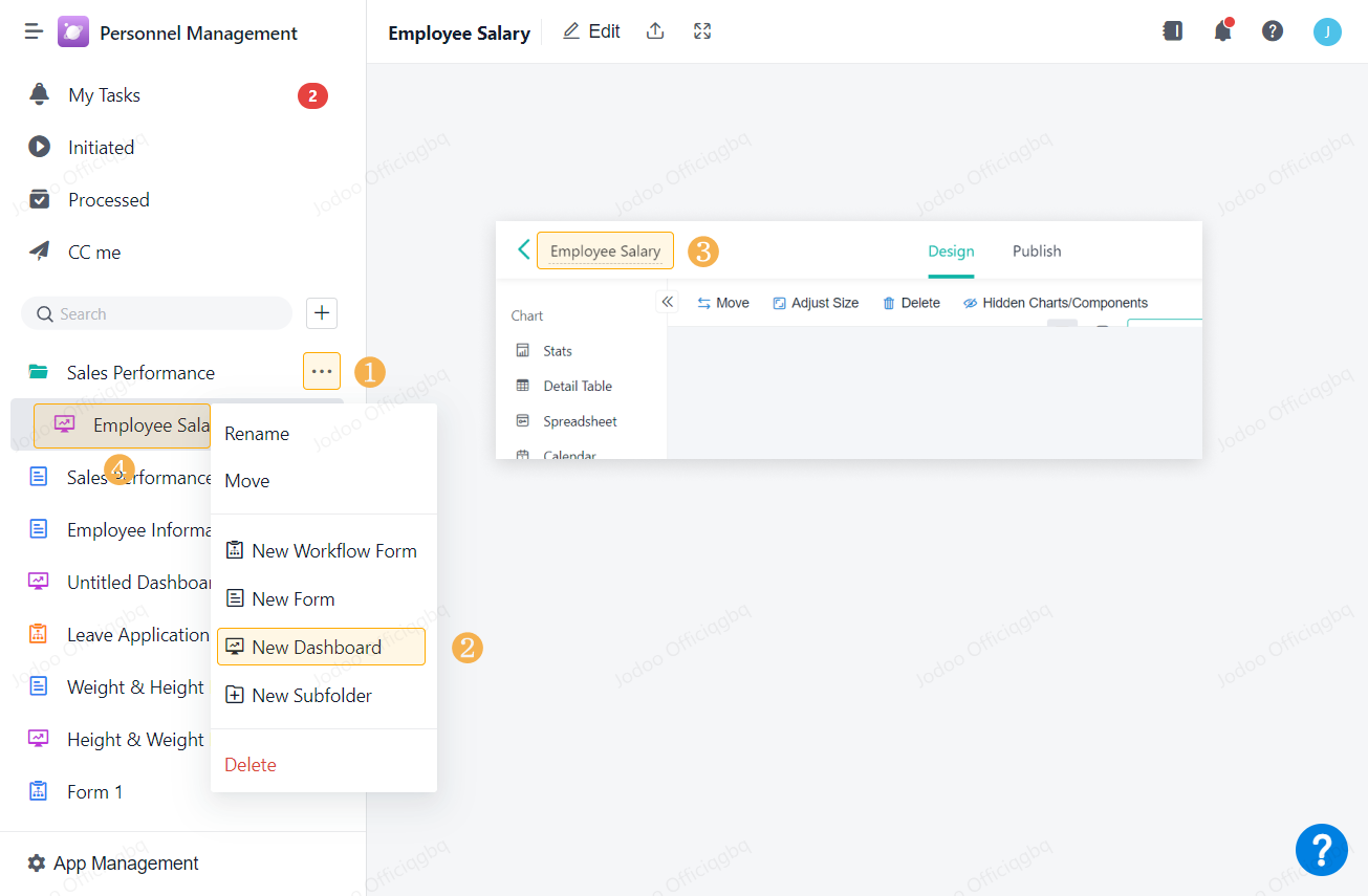 Basic Settings for Forms and Dashboards Jodoo Documents